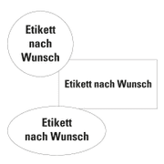 Etiketten Text nach Wunsch, aus Cellulose-Folie