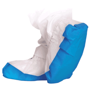 Einweg-Besucherschuh, Kategorie I, mit Gummizug, weiß/blau, Polypropylen, 200 / Verpackungseinheit Bild 1