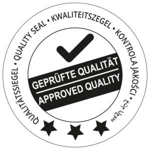 Qualitätssiegel GEPRÜFTE QUALITÄT, mehrspr, Dokumentenfolie, Ø 40mm, 500/Rolle Bild 1