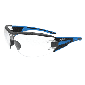 Work Schutzbrille C7 Flex, Kategorie II, EN 166, schwarz/blau, Polycarbonat, kratzfest, 23g Bild 2