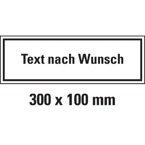 Hinweisschild, mit Text nach Wunsch, Aluminium, 300 x 100mm Bild 1