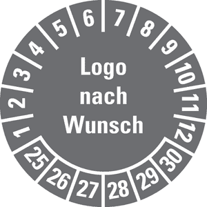 Prüfplakette, Logo n.W., Monatsring, Cellulose-Folie, selbstklebend, Ø 40mm, 500/Rolle Bild 1