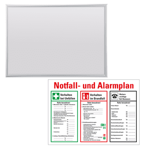 Vorteils-Set Notfall - und Alarmplan, im Brandschutzwechselrahmen Bild 1