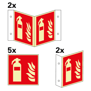 Vorteils- Set PERMALIGHT® power Feuerlöscherbeschilderung, ASR / ISO Bild 1