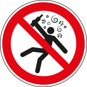 Verbotsschild Für Personen im Rauschzustand verboten, ISO, Folie, selbstklebend, Ø 200mm Bild 1