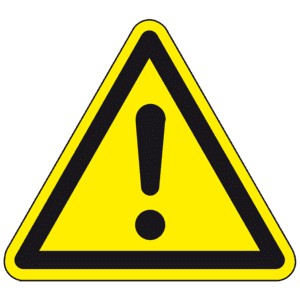 Warnschild Allgemeines Warnzeichen, ASR/ISO, Kunststoff, Schenkellänge 200mm Bild 1