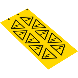 Warnschild Warnung vor elektrischer Spannung, ASR/ISO, Folie, selbstklebend, Schenkellänge 25mm, 10 / Bogen Bild 2
