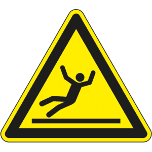 Warnschild Warnung vor Rutschgefahr, ASR/ISO, Recycling-Verbundplatte, Schenkellänge 100mm Bild 1