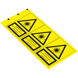 Warn-Kombischild Laserstrahlung Laser Klasse 3B, Folie, selbstklebend, 50x70mm, 3 / Bogen Bild 1