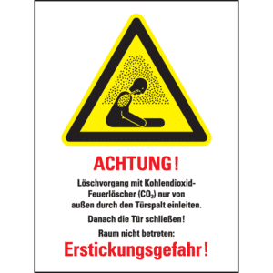 Warn-Kombi CO2-Feuerlöscher - Löschen durch den Türspalt, ISO, Recycling-Verbundplatte, 300x400mm Bild 1