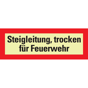 PERMALIGHT® power Feuerwehrschild Steigleitung, trocken f.Feuerw, Folie, 210x74mm Bild 2