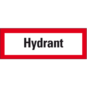 Feuerwehrzeichen Hydrant, Aluminium, 297 x 105mm Bild 1