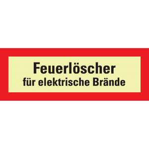 PERMALIGHT® power Feuerwehrschild Feuerlöscher für elektrische Brände, Folie, 210x74mm Bild 2