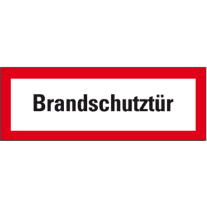 Feuerwehrzeichen Brandschutztür, Folie, selbstklebend, 210 x 74mm Bild 1