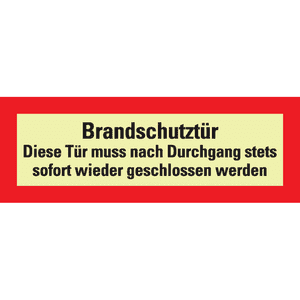 PERMALIGHT® power Feuerwehrschild Brandschutztür Tür nach..., Folie, 210 x 74mm Bild 2