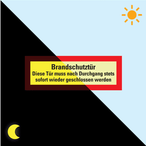 PERMALIGHT® power Feuerwehrschild Brandschutztür Tür nach..., Folie, 210 x 74mm Bild 1