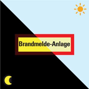 PERMALIGHT® power Feuerwehrschild Brandmelde-Anl, Folie, selbstklebend, 297x105mm Bild 1