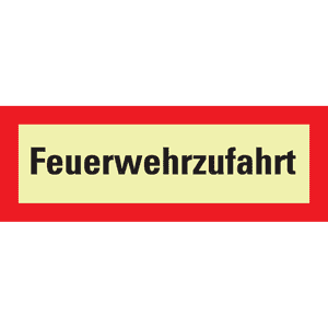 PERMALIGHT® power Feuerwehrschild Feuerwehrzufahrt, Aluminium, 420 x 148mm Bild 2