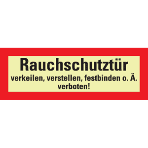 PERMALIGHT® power Feuerwehrschild Rauchschutztür verkeilen..., Folie, 210 x 74mm Bild 2