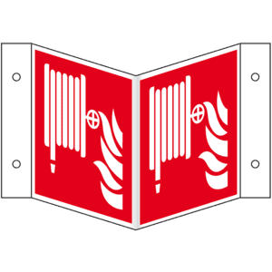 Brandschutz- Nasenschild Löschschlauch, ASR / ISO, Kunststoff, 200 x 200mm Bild 1