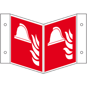 Brandschutz- Nasenschild Brandbekämpfung, ASR / ISO, Kunststoff, 200 x 200mm Bild 1