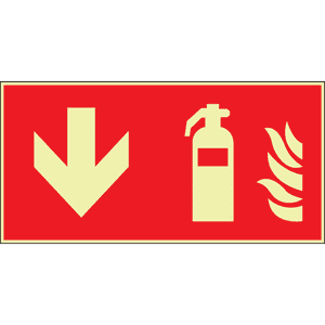 PERMALIGHT® power Brandschutzz. Feuerlöscher unten, ASR/ISO, Kunststoff, 300x150mm Bild 2