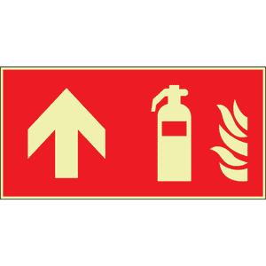 PERMALIGHT® power Brandschutzz. Feuerlöscher, gerade, ASR/ISO, Kunststoff, 300x150mm Bild 2