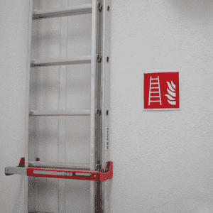 Brandschutzschild Feuerleiter, ASR / ISO, Folie, selbstklebend, 200 x 200mm Bild 2