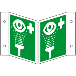 Rettungs- Nasenschild Augenspüleinrichtung, ASR / ISO, Kunststoff, 200 x 200mm Bild 1