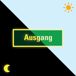 PERMALIGHT® power Rettungszeichen Ausgang, praxisbewährt, Folie, 297 x 105mm Bild 1