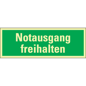 PERMALIGHT® power Rettungszeichen Notausgang freihalten, praxisbewährt, Folie, 297x105mm Bild 2