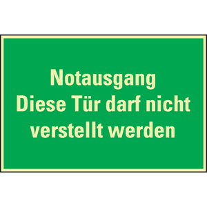 PERMALIGHT® power Rettungszeichen Notausgang Tür darf nicht verstellt werden, pb, Folie, 300x200mm Bild 2
