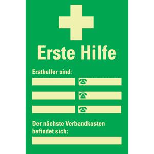 PERMALIGHT® power Aushang Erste Hilfe, Kunststoff, 200 x 300mm Bild 2