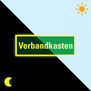 PERMALIGHT® power Rettungszeichen Verbandkasten, praxisbewährt, Folie, 297 x 105mm Bild 1