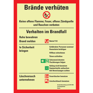 PERMALIGHT® power Aushang Brände verhüten, DIN 14096, Kunststoff, 210x297mm Bild 2