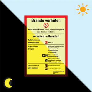 PERMALIGHT® power Aushang Brände verhüten, DIN 14096, Kunststoff, 210x297mm Bild 1