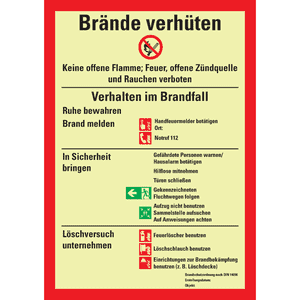 PERMALIGHT®power Aushang Brände verhüten, DIN14096, baul.Anl, Kunststoff, 210x297mm Bild 2
