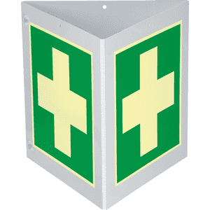 PERMALIGHT®power Triarama-Set Erste Hilfe, ASR, m.Verbindern, Kunststoff, 250x250mm Bild 2