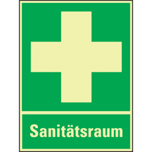 PERMALIGHT® power Rettungs-Kombischild Sanitätsraum, ASR/ISO, Kunststoff, 300x400mm Bild 2