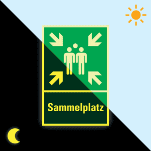 PERMALIGHT® power Dreieckset Kombi.Sammelstelle, Aluminium, 400 x 600mm, m.Befest. Bild 4
