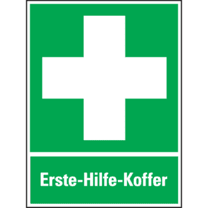 Rettungszeichen-Kombischild Erste-Hilfe-Koffer, ASR/ISO, Kunststoff, 300x400mm Bild 1