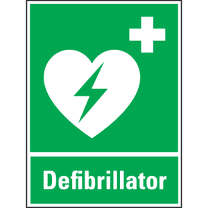 Rettungs- Kombischild Defibrillator, ASR / ISO, Kunststoff, 300 x 400mm Bild 1