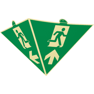 PERMALIGHT® power Pyramiden-Set Rettungszeichen Notaus.geradeaus, 2x MiniGrip, ISO Bild 1