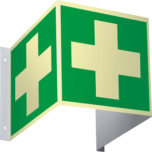 PERMALIGHT® power Rettungsschild Erste Hilfe, 3D, ASR / ISO, Kunststoff, 200 x 200mm Bild 2