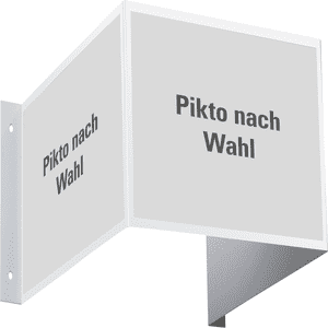 Rettungs-3D- Schild blanko, Kunststoff, 200 x 200mm, Piktogramme separat bestellen Bild 1