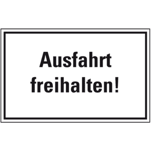 Hinweisschild Ausfahrt freihalten!, Kunststoff, 400 x 300mm Bild 1
