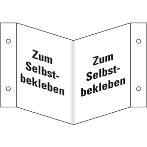 Nasenschild, zum Aufkleben von Piktogrammen, blanko, Kunststoff, 150 x 150mm Bild 1
