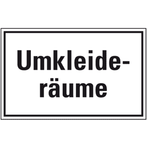 Hinweisschild Umkleideräume, Folie, selbstklebend, 150 x 100mm Bild 1