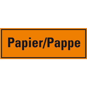Hinweisschild Papier / Pappe, orange / schwarz, Folie, selbstklebend, 297 x 105mm Bild 1
