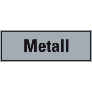 Abfallkennzeichen Metall, Kunststoff, 297 x 105mm Bild 1